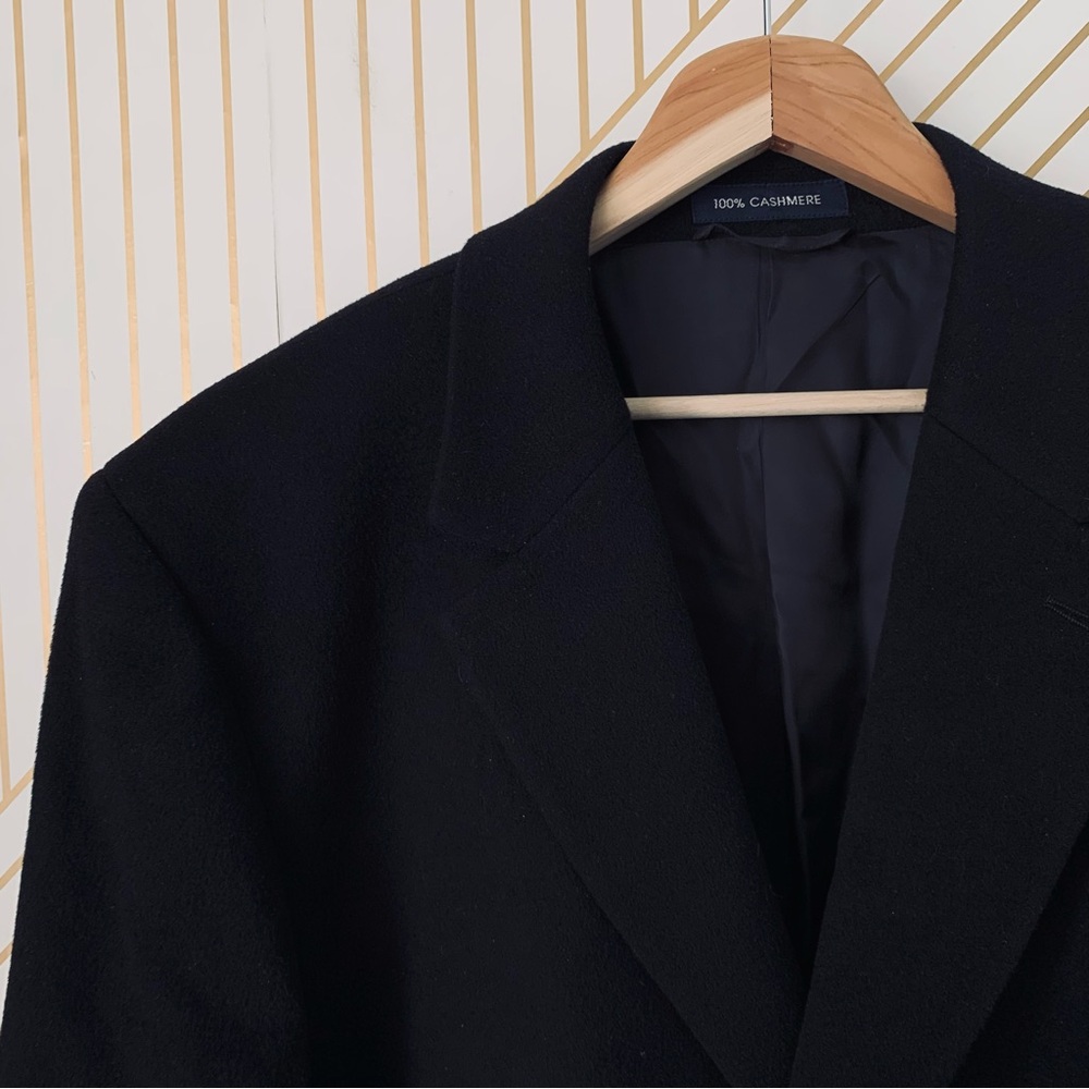 Daniel Cremieux 100% Cashmere Top Coat Overcoat 
Peacoat black 48L for Dillards - Picture 4 of 12